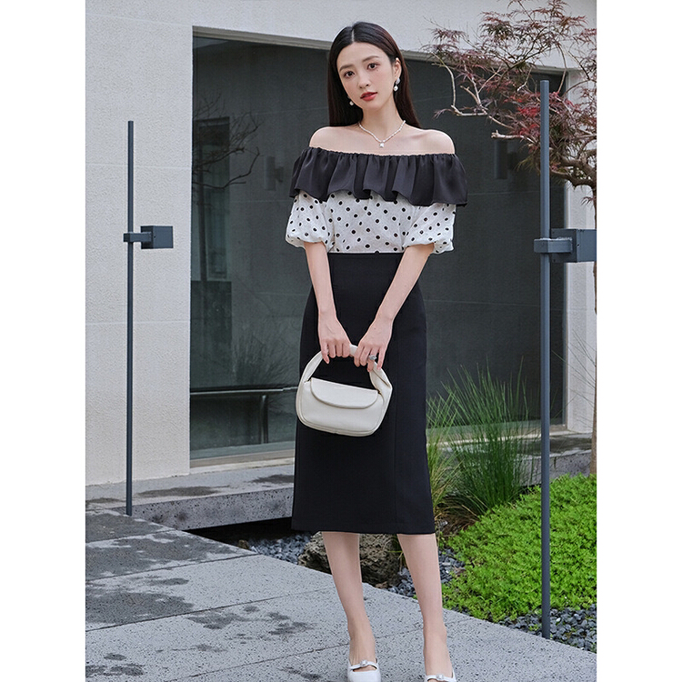[style] jewelry decoration versatile medium length skirt f8677\jj