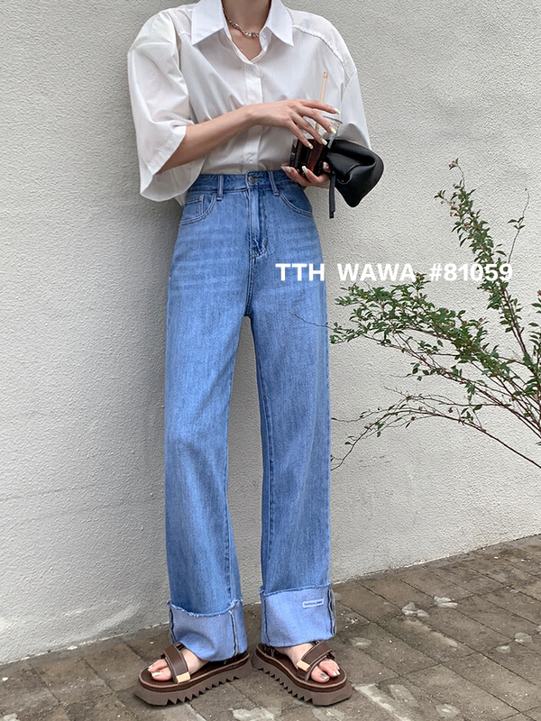 [Wawa] Korean loose cuffed skinny jeans g81059\lsl