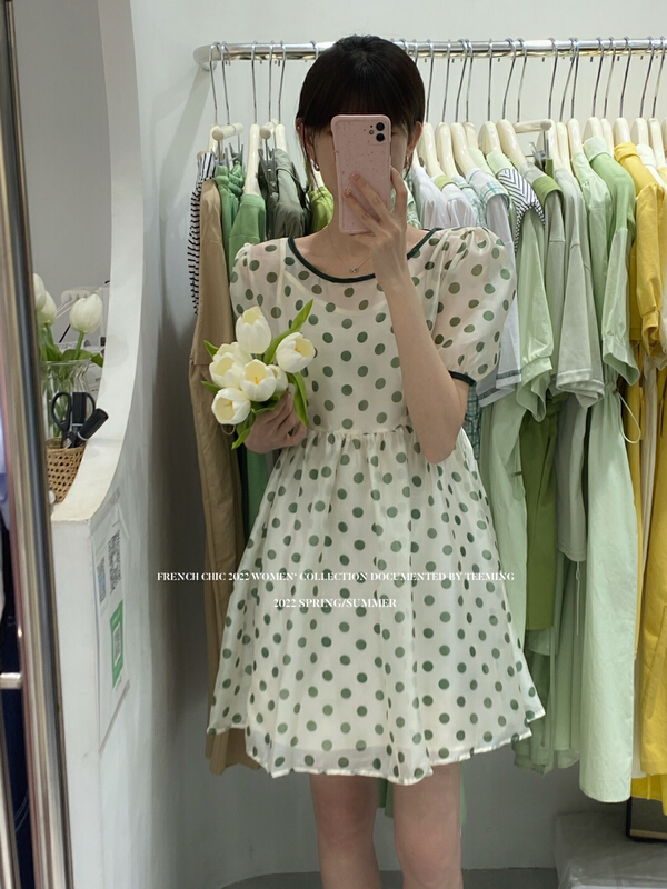 [teem ing] ins wave point baby dress 22t362\hjy