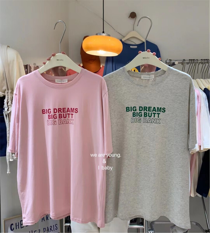 [we are young] Korean alphabet printed versatile short sleeve T-shirt 132\zxx
