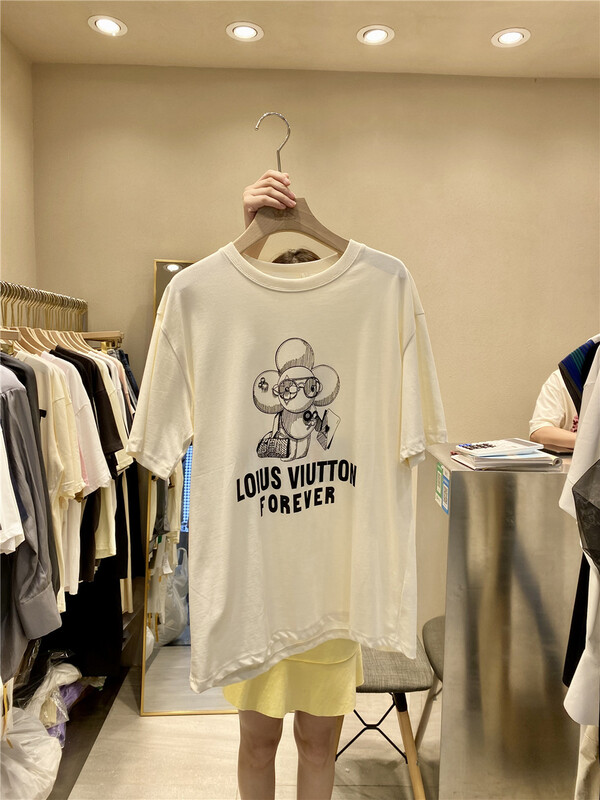 【K】 Korean print Pullover short sleeve T-shirt 5272\jj