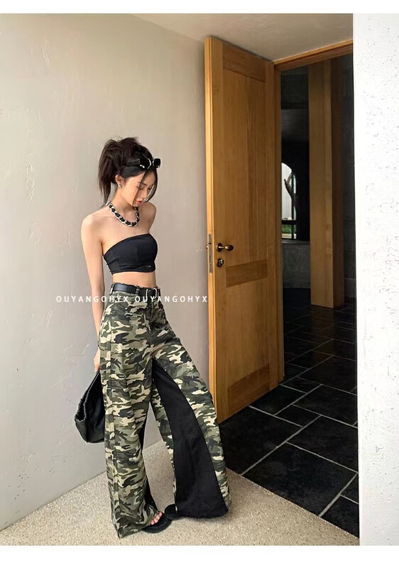 [o not 1] camouflage baggy Vintage Jeans w753\lsw