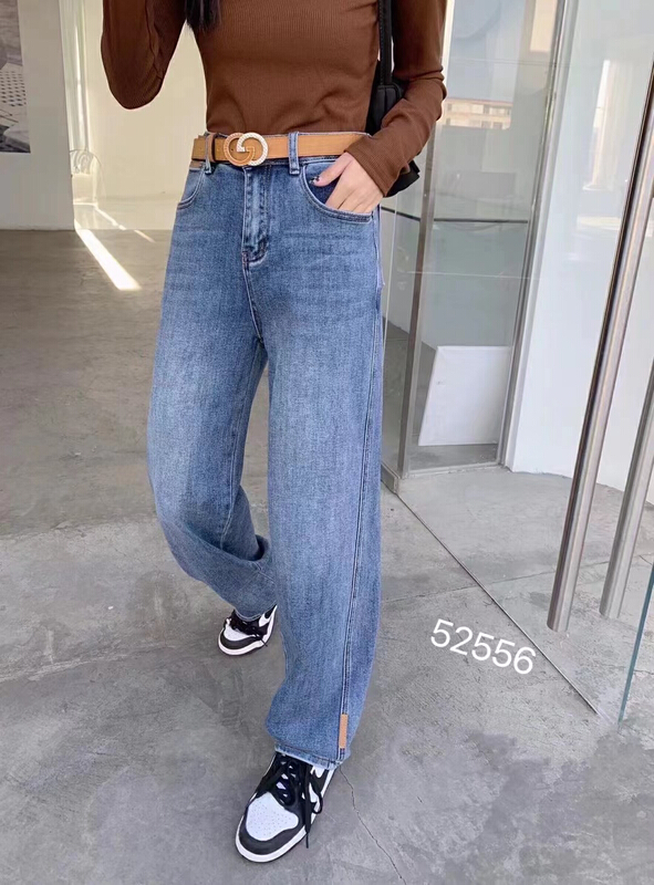 Original price 98.99! [okd] Korean high waist comfortable versatile jeans (only pants) 52556-00\zxl