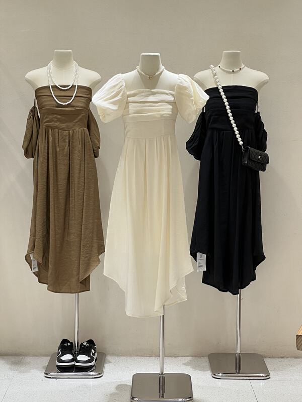 [kJ] fashion medium length solid dress 3307\zxl