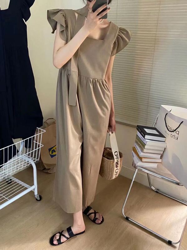 [Duomi] loose and slim Jumpsuit with wood ear (with belt) ys1-779\zxl