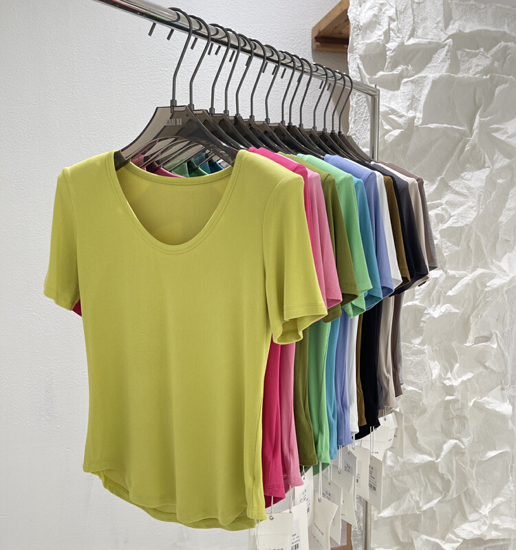 In early summer! [Yuanxi] slim and versatile short sleeve T-shirt ys2-635\lsl