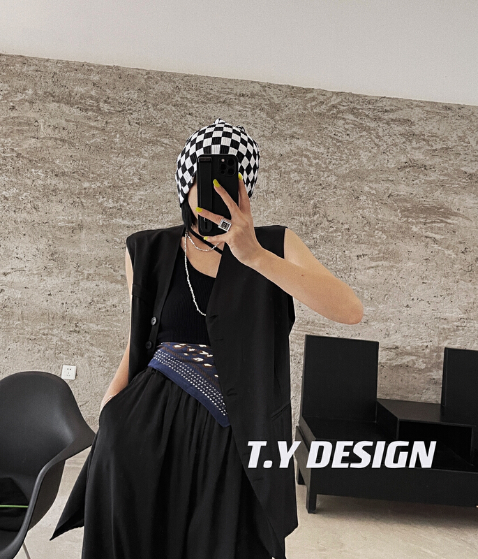 [T.Y Tangyuan family] Korean fashion Vest + loose and slim casual pants set 2078\ozq