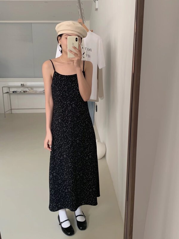 [wanna] loose temperament Tencel suspender dress 98936\cqw