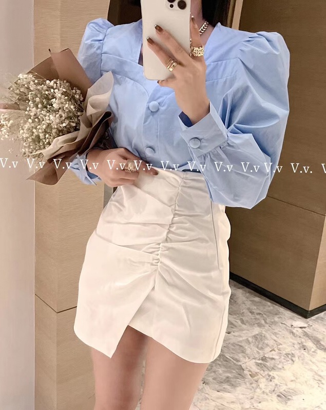 [v.v] temperament wrinkled irregular skirt 9981\cqw