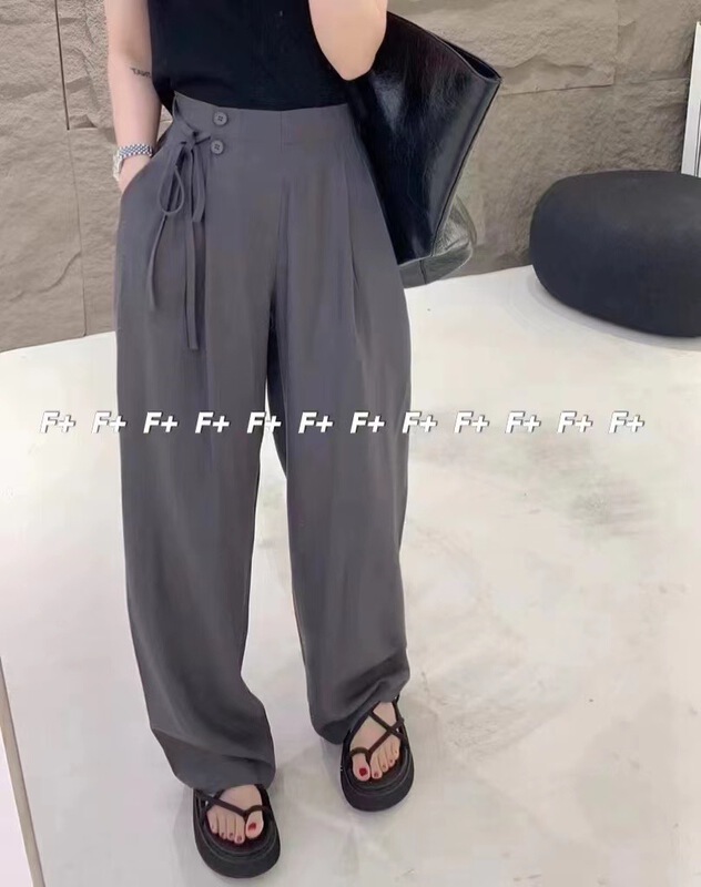 【F】 Korean loose wide leg casual pants 1557\hbx