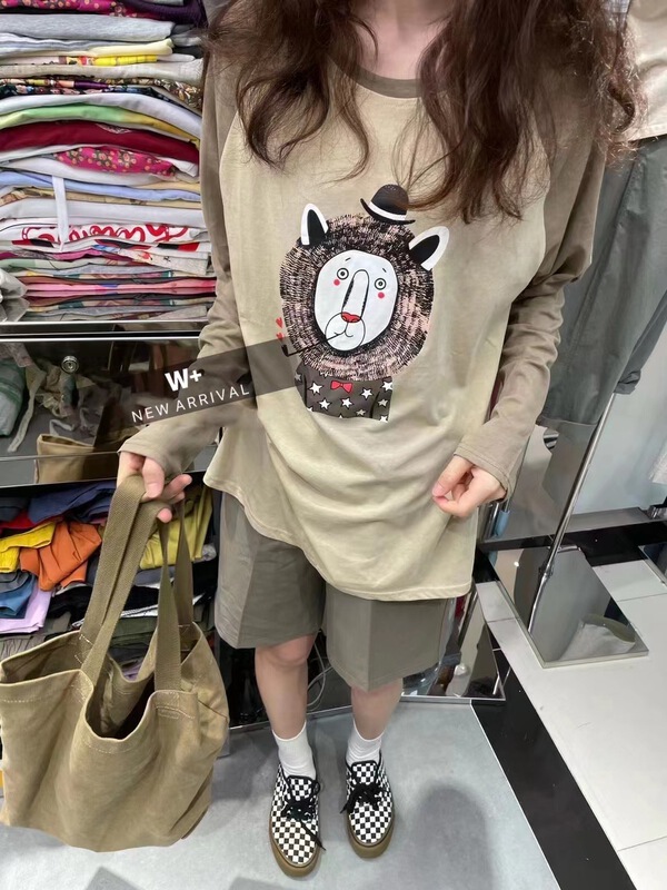 [w+] cartoon printed sunscreen long sleeve T-shirt 6011\wtt