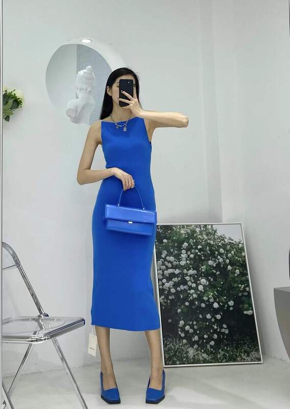 Cxdhh/ new year in early spring! [strict selection - planting grass and growing trees] Korean knitting clean color vest dress ys1-xc15-2022008\ozq
