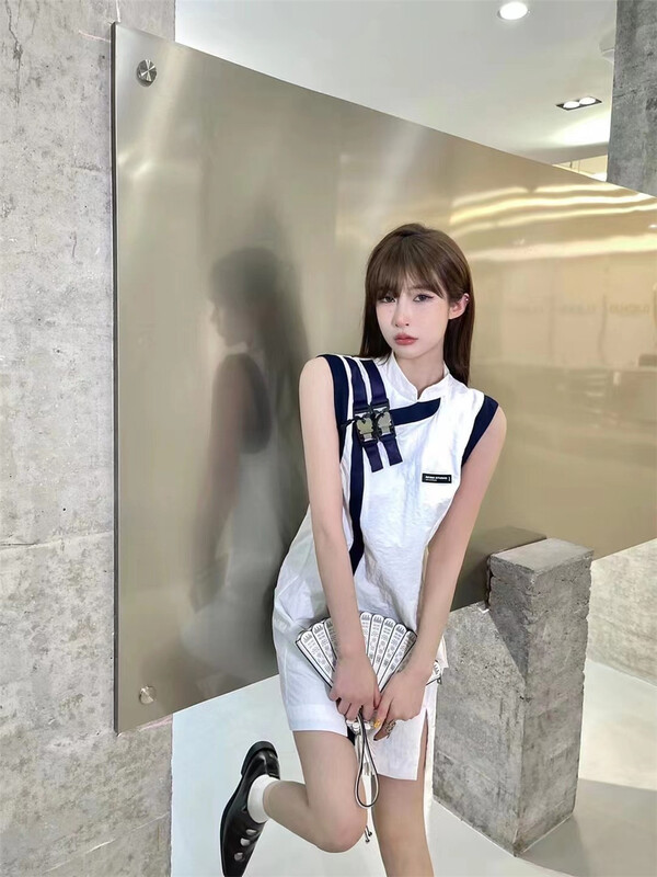 【 m.zz 】 stand collar design Vintage Dress 9267\lsw