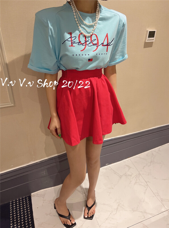 In early summer! [v.v] high waist side zip skirt 7170\zxx