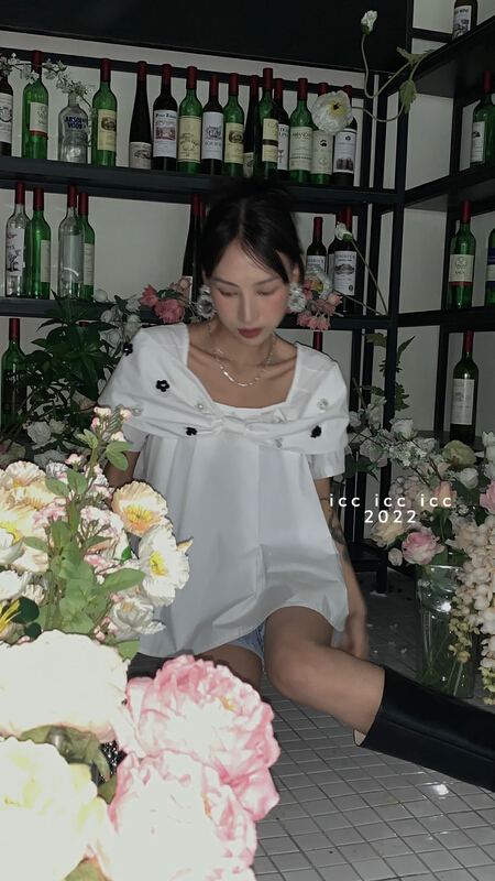 [ICC] tianku heavy industry nail flower square collar shirt 8293\pcz