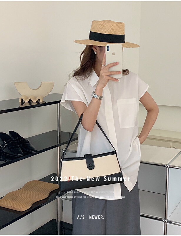 [the mind] Korean style solid color casual versatile shirt 60571\jhy