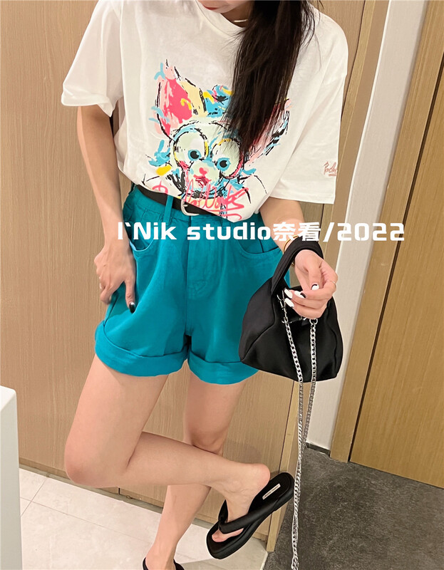 [Naikan Nik] Korean printed short sleeve T-shirt 8358\gyj