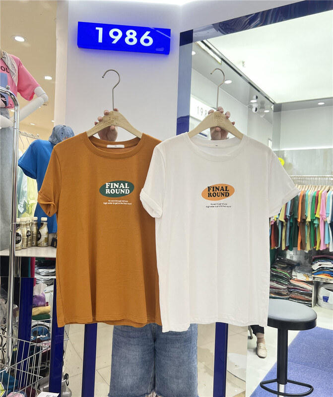 [1986] round neck comfortable versatile short sleeve T-shirt f1701\lsl