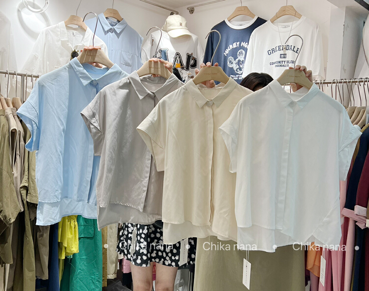 [chika.nana] niche design loose short sleeve shirt 9908\jj