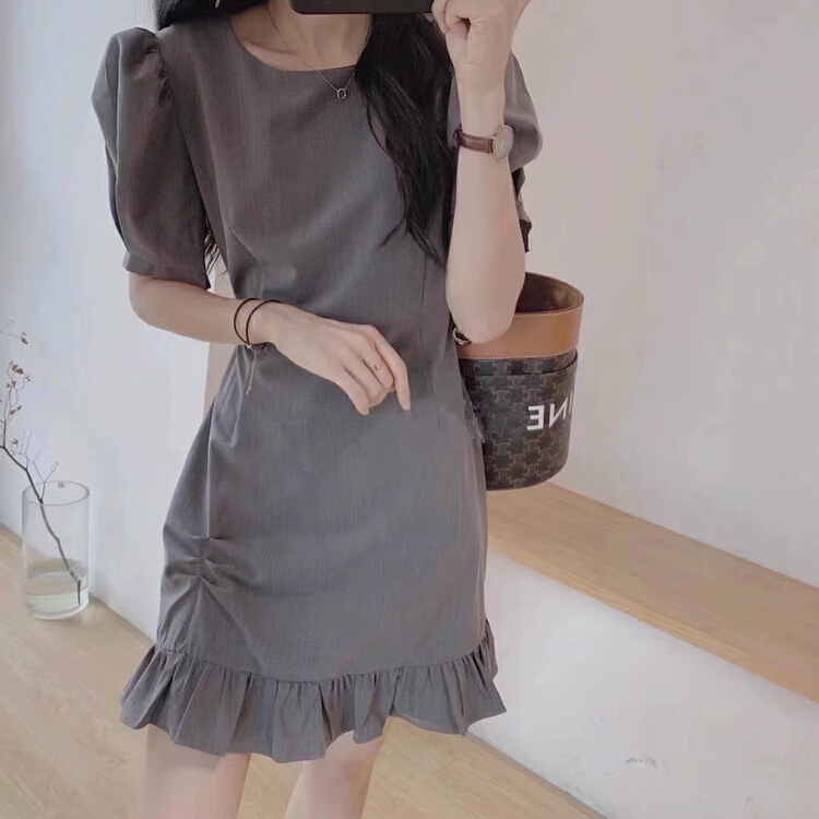 [x · h studio] design sense niche Pleated Dress 3066\ozq