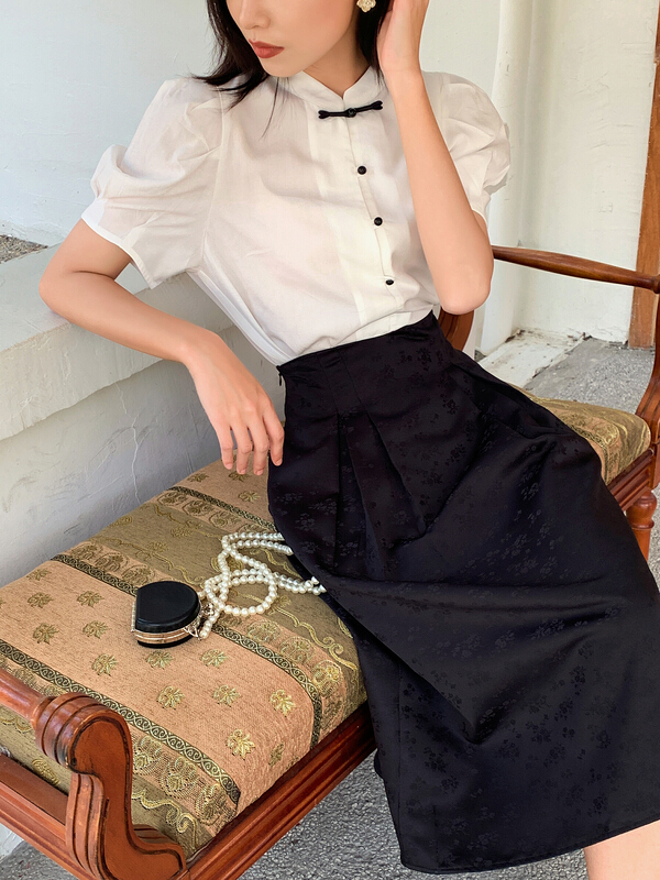 [Hanna inclusive] vintage fashion shirt m10008\xj