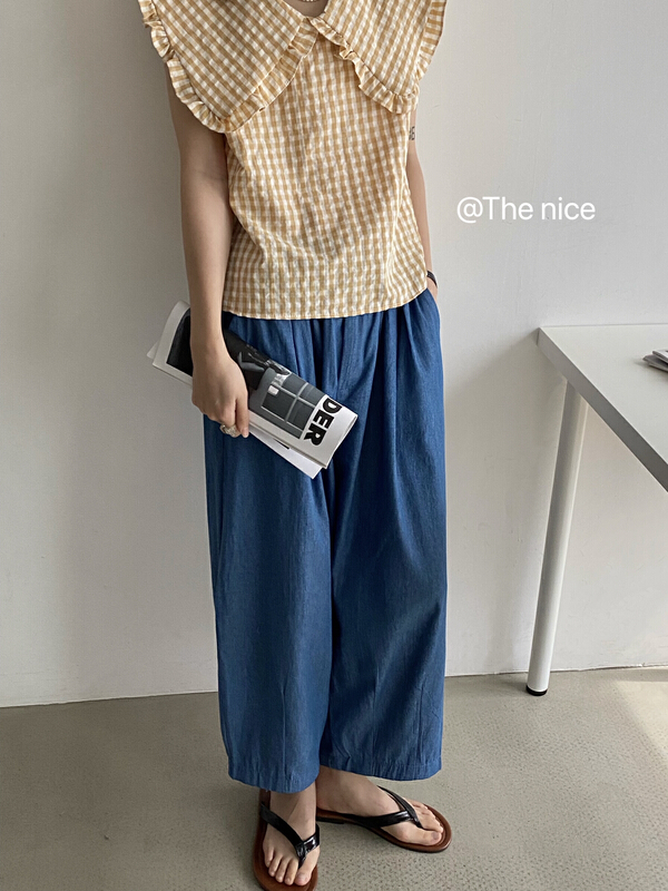 [the nice] versatile casual elastic waist jeans a7018\hjy