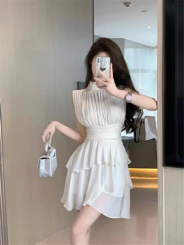 [see you] fashion temperament slim dress (with suspenders) 31057\pcz
