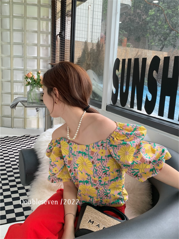 [double seven] little woman's short fishbone shirt 29028\zxx