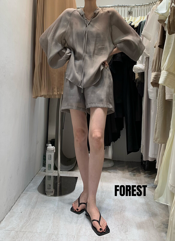 [forest] elastic waist comfortable versatile casual shorts (pants only) a-8112\l