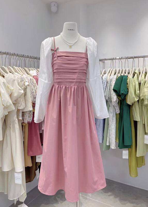 [Lemmy] Korean style suspender dress + simple sunscreen suit 8771\hbx