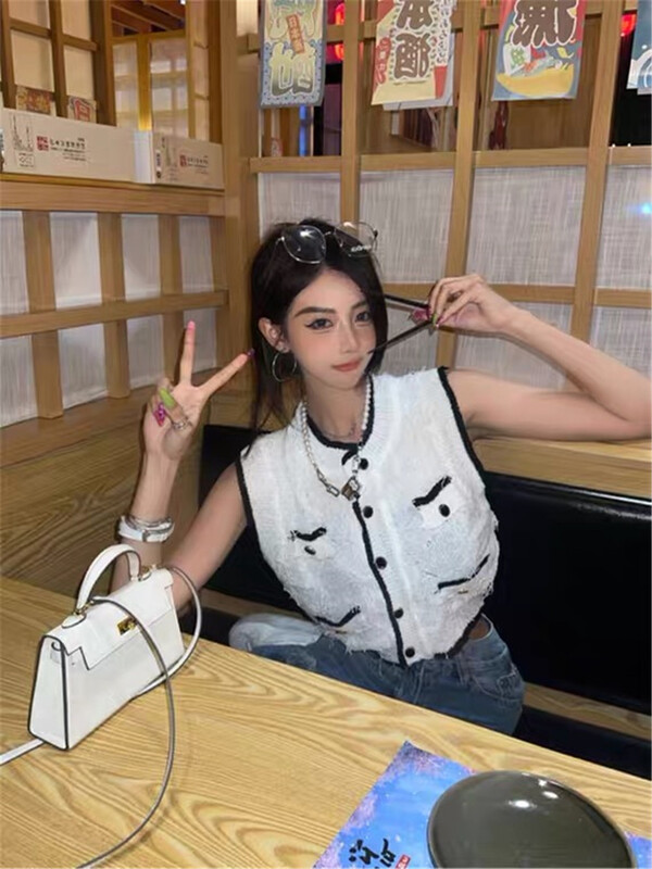 [Muxi] lady style color edge vest ys1-6013\wpl