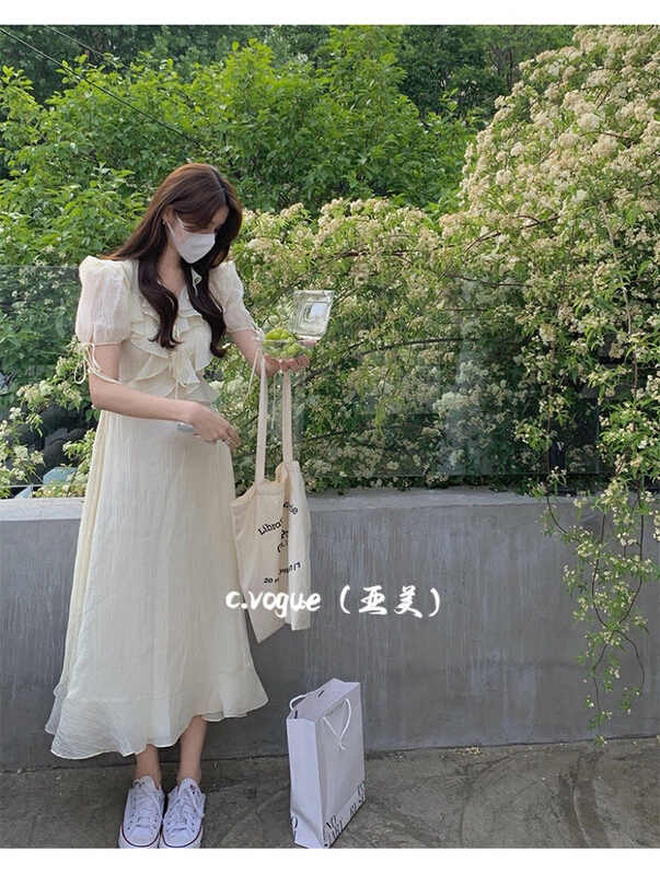 [c.vogue] French waist closing gentle dress 3358\pcz