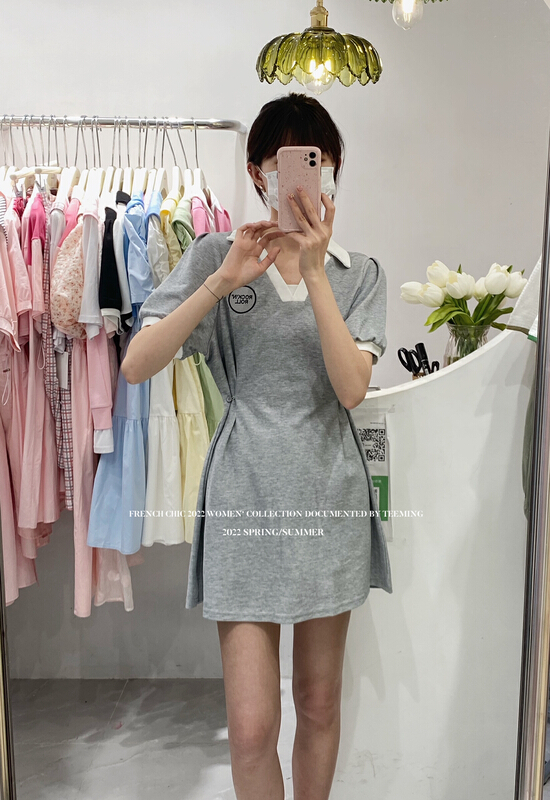 [teem ing] design Polo neck casual dress 22t366\hjy