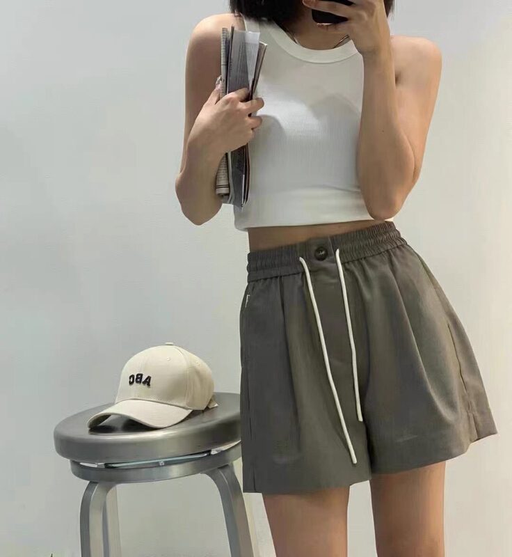 [gogoing] Korean tied elastic waist casual shorts 9604\y