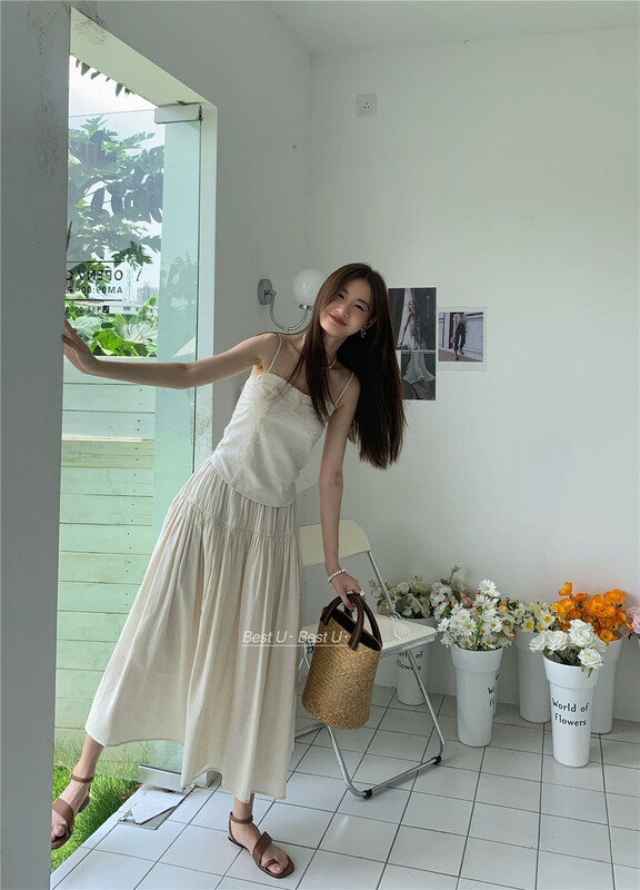 [best u] Korean simple age reducing skirt 56090\lsw