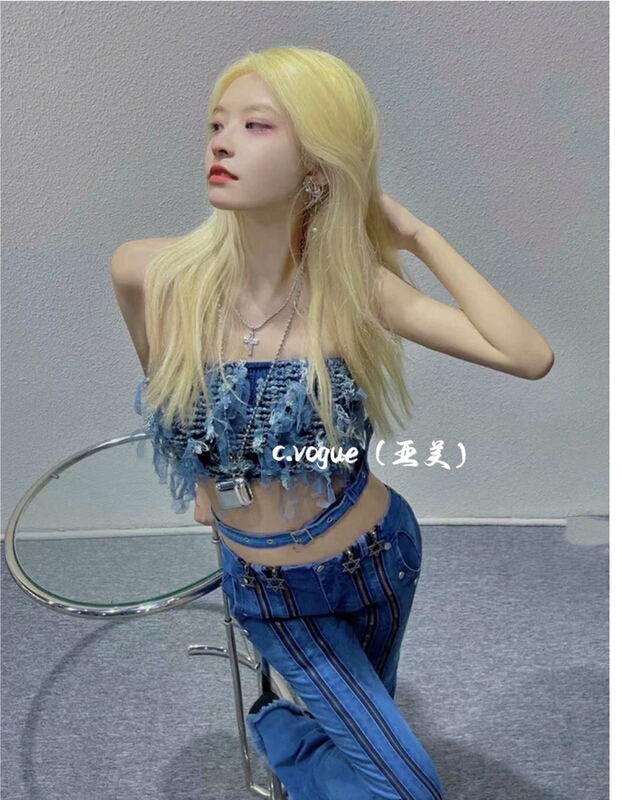 [c.vogue] niche design sexy hot girls wear a bra shirt ys1-3961\pcz