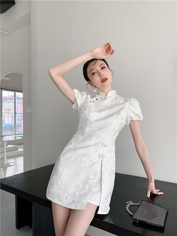 [AC] Chinese style improved cheongsam antique Jacquard Dress 7092\jj