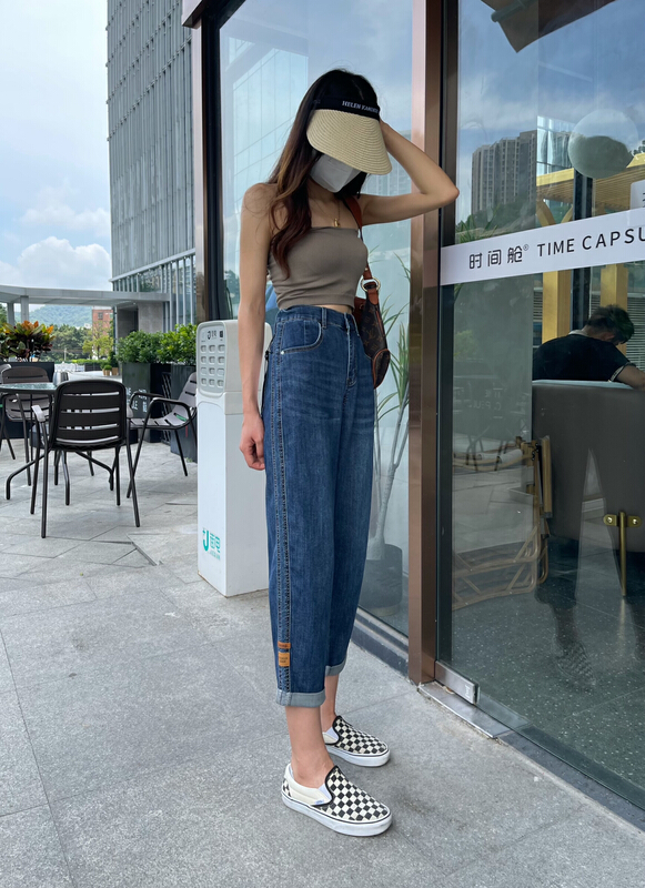 [en Xi'er] Korean Harlan casual loose jeans k2538\l