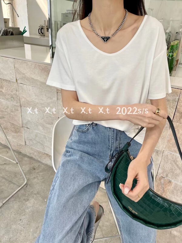 New year in early spring! [XT] simple solid color versatile short sleeve T-shirt ys2-868\ll