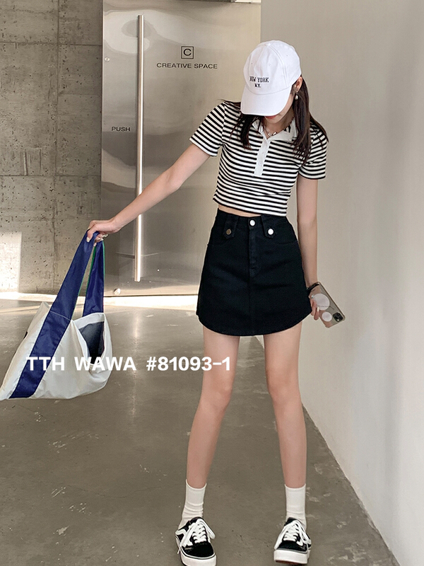 [Wawa] Korean casual versatile slim skirt 81093-1\lsl