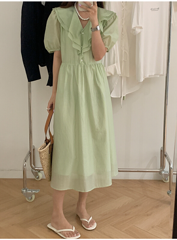 [the mind] fresh and simple temperament waist rope dress 60509\jhy