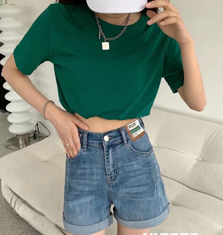 [okd] simple casual and versatile denim shorts 52726\zxl