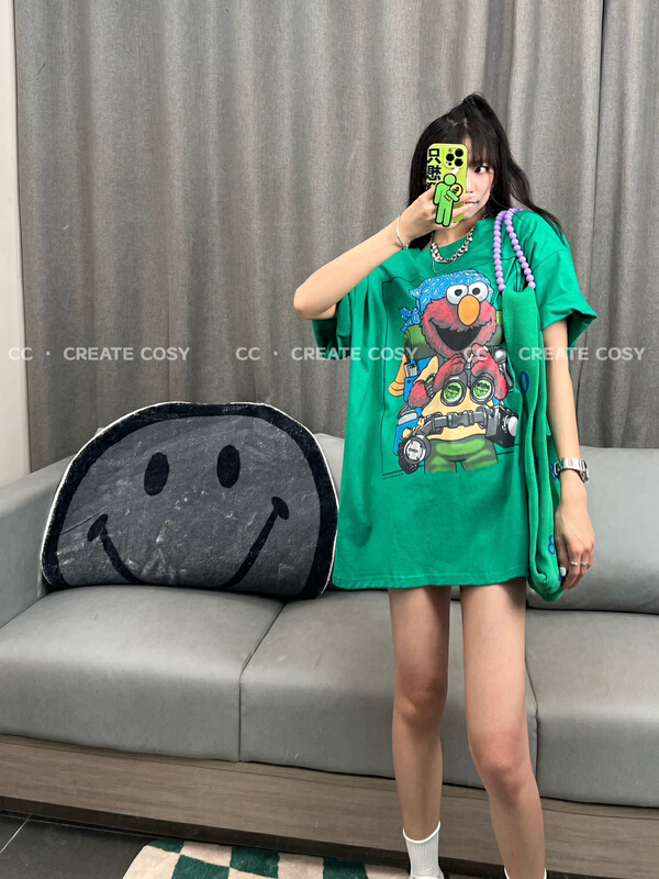 [CC] round neck versatile printed short sleeve T-shirt ys1-329\xyy