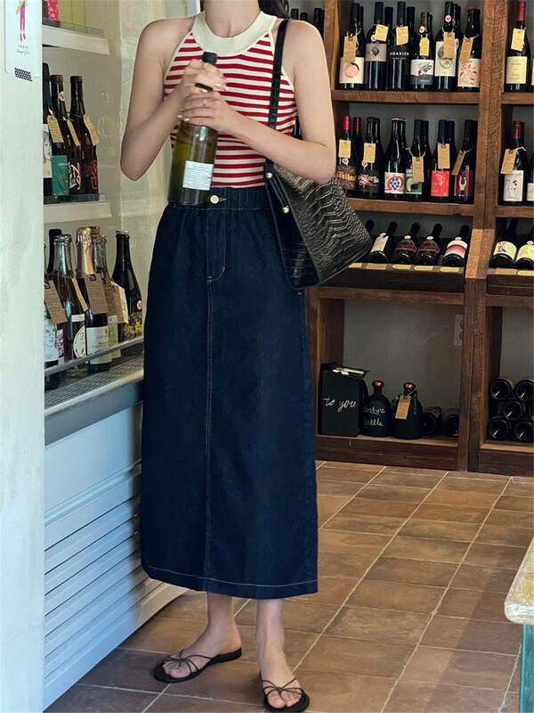 [acme ground] a niche design of the back split denim skirt 1580\cls