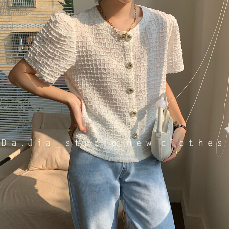 [Dajia] round neck single breasted fashion shirt 22350\cls