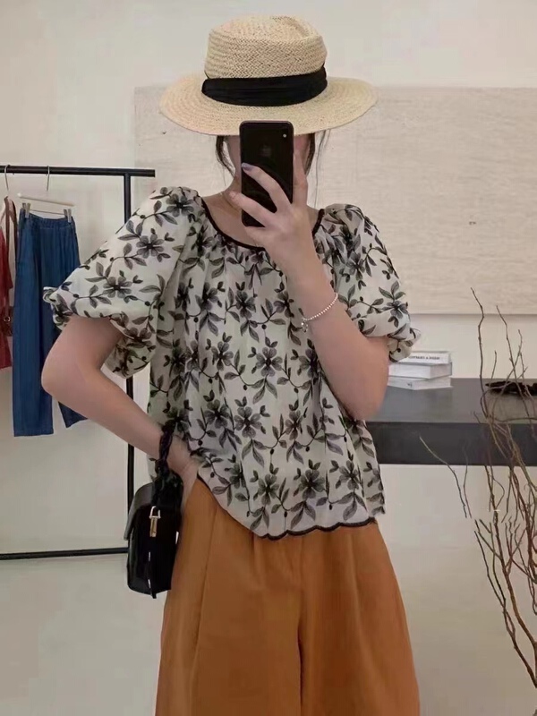 [Duomi] French embroidery blouse 7701\zxl