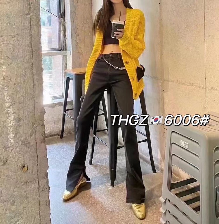 [hgyc fairy tale princess] slit micro flare slim jeans s6006\jj