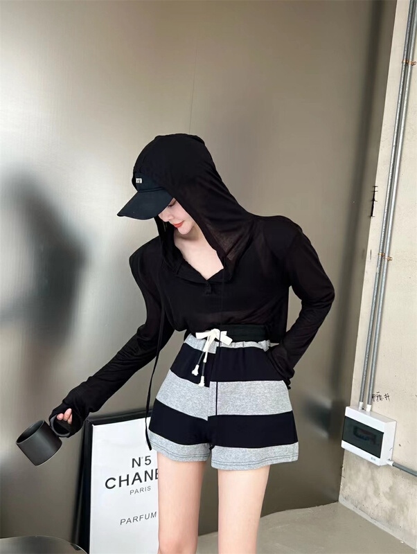 [goblin] simple casual loose hooded sunscreen shirt 9705\wpl