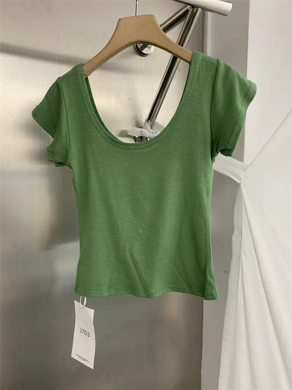 [1to3] solid color simple slim fit short sleeve Pullover T-shirt z8089\lsw