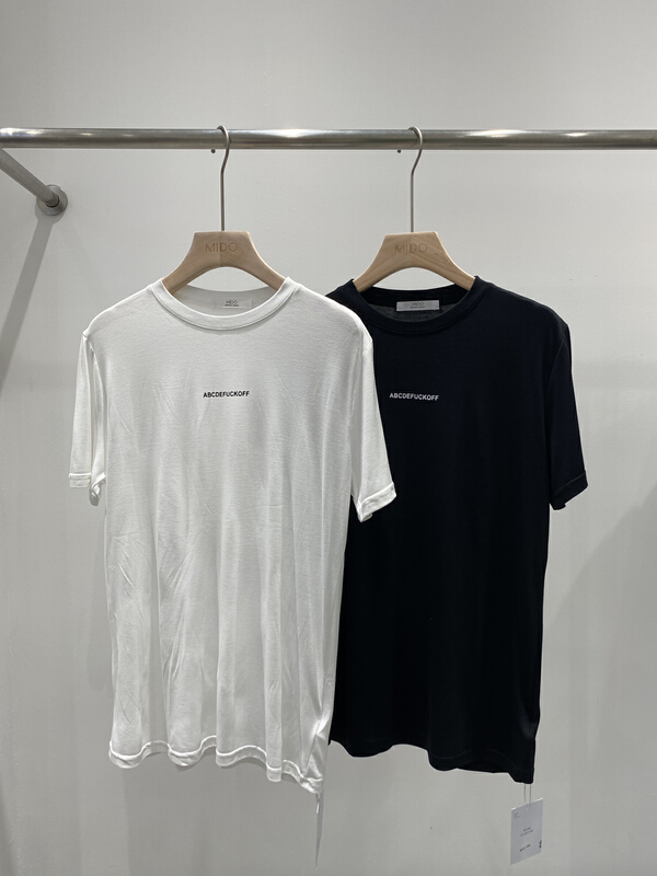 [Mido] summer loose large cool facial mask short sleeve T-shirt 6012-10\lsl